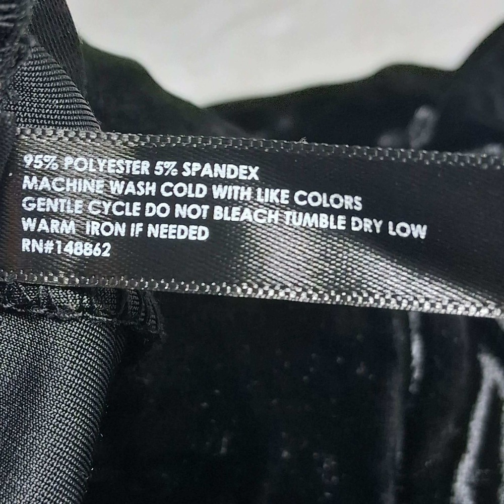 Torrid Black Velvet Crushed Leggings Pants‎ Size 1 - Picture 4 of 6